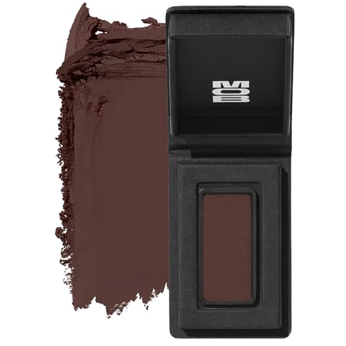 MOB Beauty Eyeshadow M28 Matte Rich Brown Plum Deep Cool Smoky Shade for Liner Crease or Outer Corner Talc-Free Vegan Cruelty-Free Skincare Infused Long Wear Sustainable Refillable Compact