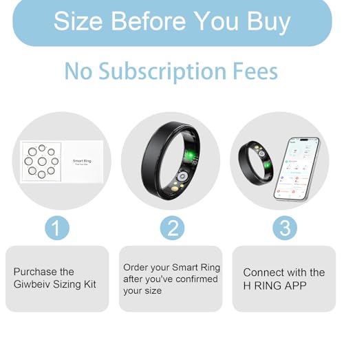 Smart Ring for Women Men, Health Fitness Tracker Ring with Heart Rate/Sleep Tracker/Blood Oxygen/HRV/Stress/Calorie/Step - Additional View