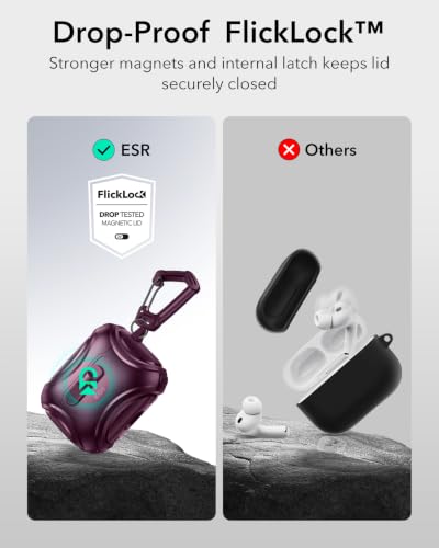 Image of ESR for AirPods Pro 3 Case (2025), Compatible with MagSafe, Burgundy