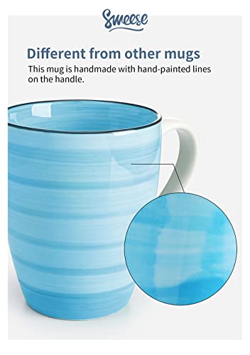 Sweese 16 Oz Coffee Mugs Set Of 6 For Latte Ice Americano Hot Tea Beverage Cocoa, Porcelain Tea Cup With Handle, Dishwasher Safe, Multicolor, Gradient Colors, 626.003 #TOP5