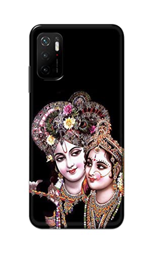 Image of PRINTFIDAA� Printed Hard Back Cover Case for Mi Poco M3 Pro 5G Back Cover (Radha Krishna) -2808
