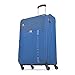 Aristocrat Striker Large Size Soft Check in Spinner Luggage (79 Cm)|Spacious Polyester Trolley with 4 Wheels and Combination Lock|Dazzling Dark Blue|Unisex| 5 Year Warranty