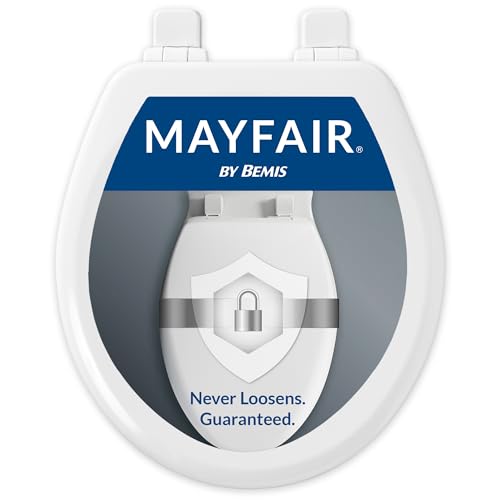 Mayfair Linden Slow Close Toilet Seat Non Slip Heavy Duty Wood Easy Install Round White