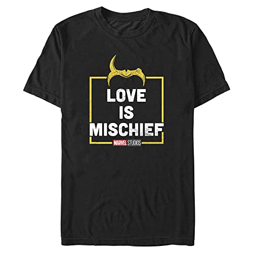 Marvel Love is Mischief T-Shirt Homme noir à manches courtes et col rond