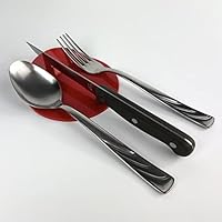 Poggiaposate In Plexiglass IKONA - Set Da 6, Argento, Made In Italy - Foto 2