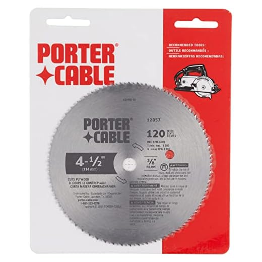 PORTER-CABLE 4-1/2-Inch Circular Saw Blade, Plywood Cutting, 120-Tooth (12057)