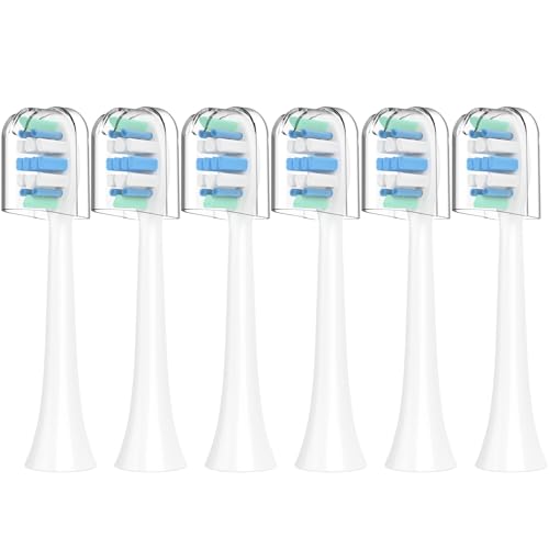 Electric Toothbrush Heads for Philips Sonicare Replacement Heads C1 C2 G2 4100 W Replacement Brush Head Compatible with Phillips Sonicare Electric Toothbrushes C2 C1 G2 for Sonic Care Brush 6 Pcs