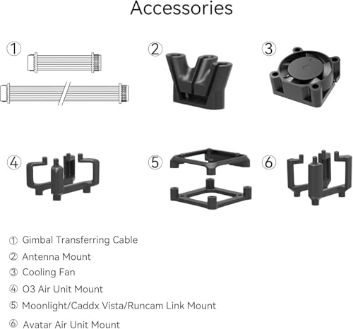 Image of 3-axis FPV Gimbal Head Tracking System Wireless Kit,Including All-in-one Base Plate Kit,Head Tracking Digital Transmission Module,Head Tracking Module,Applicable to O3 /Avatar /Moonlight Version