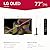 LG B3 Series 77-Inch Class OLED Smart TV OLED77B3PUA, 2023 - AI-Powered 4K TV, Alexa Built-in, Black