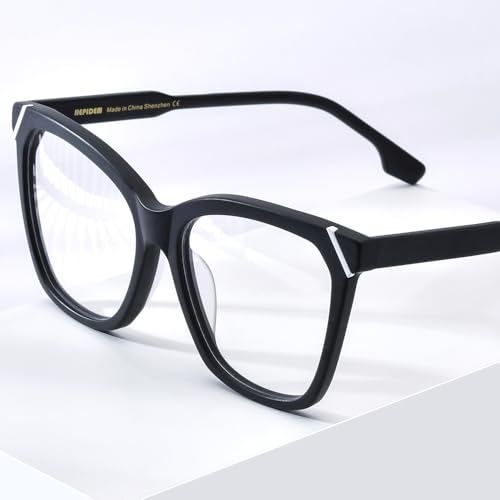 Image of HEPIDEM Multicolor Acetate Glasses Frame Women,Oversize Round Optical Eyeglasses 9345