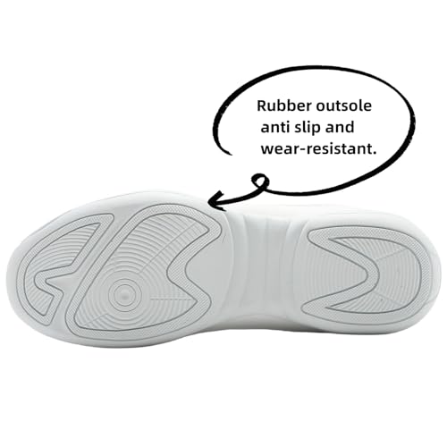 Girls' White Cheerleading Shoes Breathable Lightweight Cheer Competition-Ready Non-Slip with Shock Absorption for Dance, Training, Gymnastics and Youth Sports4