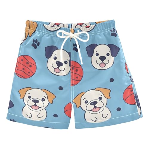 OREZI Boys Swim Trunk Shorts Dog Toy Ball Bathing Suit for Toddler Kids Teens