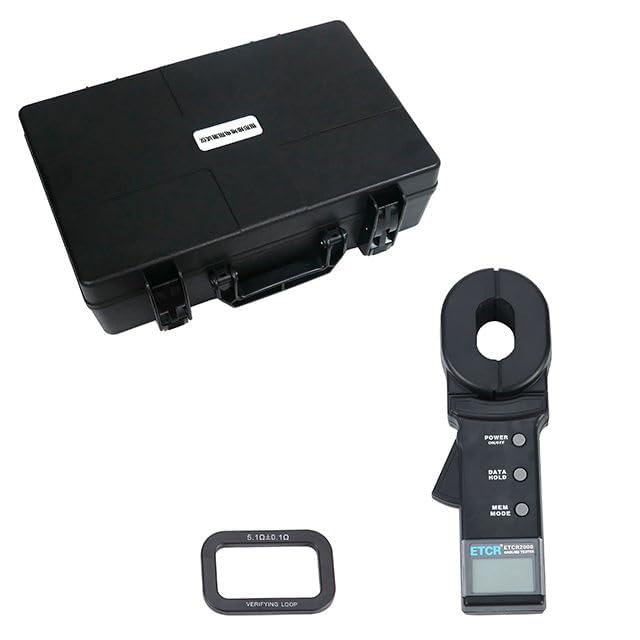 Clamp Earth Resistance Tester Pincer Ground Tester Grounding Lead Resistance Measurement with Measuring Resistance Range 0.010Ω to 1000Ω Data Memory 99 Groups