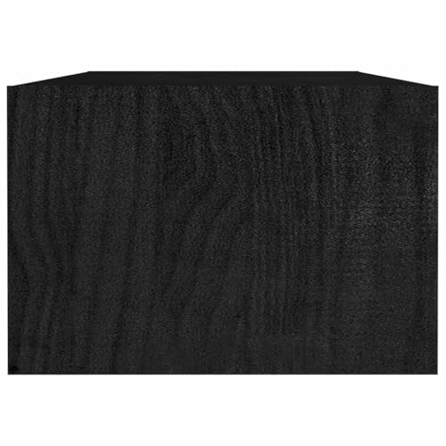 Table basse design moderne noir 110x50x34 cm avec rangement salon - 7