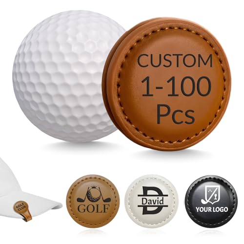 HJX Custom Golf Ball Marker for Men with Logo Name,