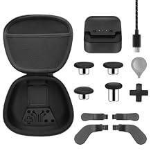 Complete Component Pack for Xbox Elite Controller Series 2 - Accessories Includes 1 Carrying Case, 1 Charging Dock, 1 Charger Cable, 4 Thumbsticks, 4 Paddles and 1 Adjustment ToolBLACK