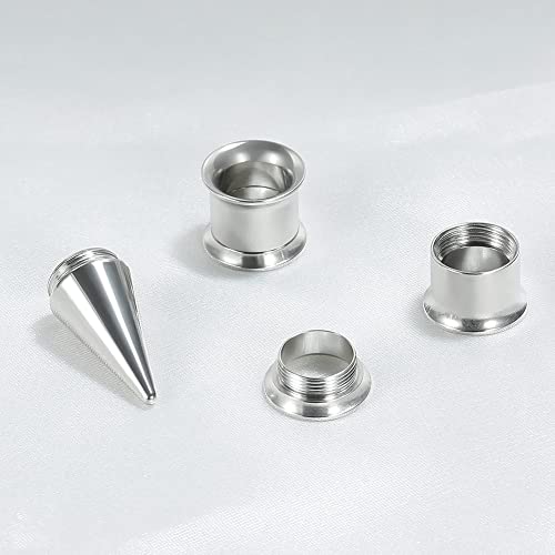 TBOSEN 36PCS Ear Gauge Stretching Kit Stainless Steel Double Flare Alloy Tapers 3 In 1 Plugs Set Eyelet 14G-00G3