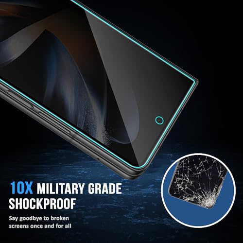 Image of ArmourPro Matte Privacy Tempered Glass for Samsung Galaxy Z Fold 4 - Anti Spy Anti Glare Screen Protector, 9H Scratch Resistant, Smooth Touch, Full Coverage