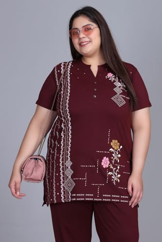 Image of In Love Women's Cotton Blend Plus Size Printed Kurti