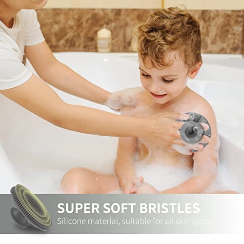 BEAUTAIL Silicone Body Scrubber Shower Bath Cleansing Brush Gentle Exfoliating Scrub Loofah for Women Men Baby Sensitive Skin Easy to Clean - Image 2