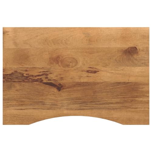 vidaXL Tablero de Escritorio con Curva Madera Mango Rugosa 90x60x2,5cm