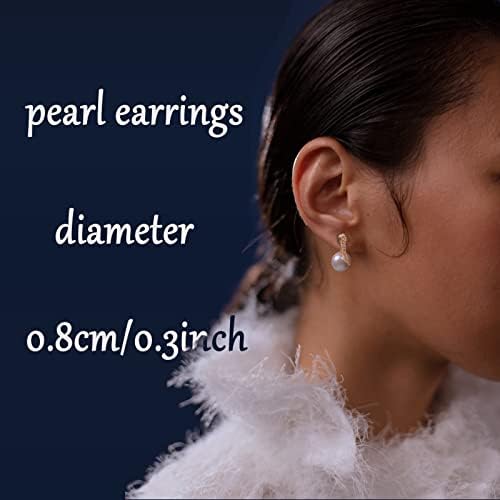 Jancosta Pearl Jewellery Necklace Earrings Set 925 Sterling Silver Plated Pendant Necklace and Dangle Earrings Set Wedding Bridal Jewelry Set Gifts for Women Girls Mum Birthday Anniversary