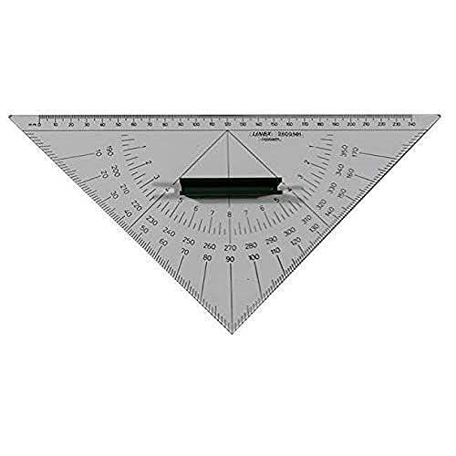 Linex 2800MH Nautischer Winkelmesser, Navigation Kursdreieck, 28 cm mit Griff, Längenmaßskala 240mm