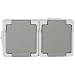 Produktbild Globe Warehouse Vedder AP/FR Steckdose, 2-Fach, waagerecht, IP44, grau
