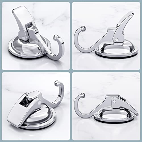 Heavy Duty Vacuum Suction Cups Hooks (4Pack) Specialized for Kitchen&Bathroom&Restroom Organization
