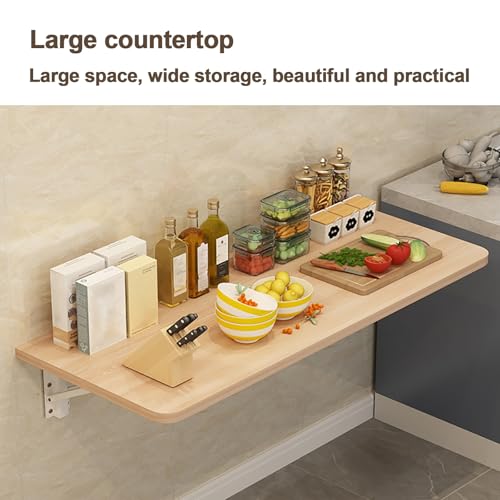 Table flottante en bois pliable pour un gain de place