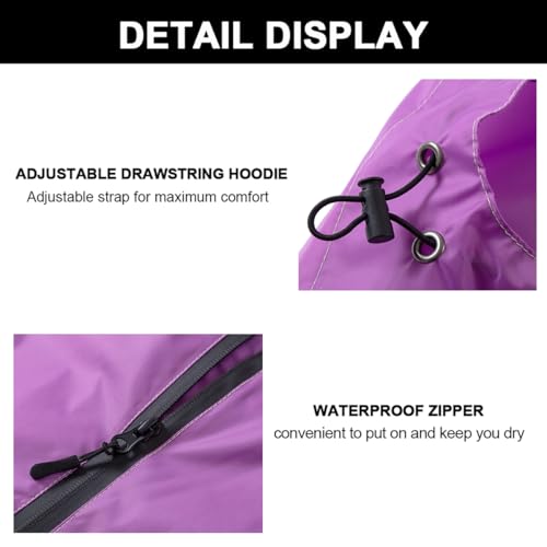 Image of salamra Rain Poncho Jacket - Hooded Waterproof Raincoat with Pocket for Women Men Adults
