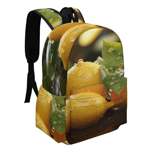 Fresh Lemon Printed Backpack Water-Resistant Pack Stylish Bag Lightweight Travel Backpack2