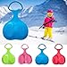 Pink Schneerutscher Poporutscher Kinder Stabil, Schneerutscher, Outdoor Winter Schlitten Bob Kunststoff Rodel mit Griff, Snow Racer zum Rodeln, Tragbare Abfahrtsskibretter Schneegras Sandbrett