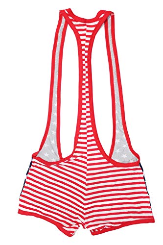 Naturemore Men's Mesh USA National Flag Jockstrap Leotard Underwear Jumpsuits Wrestling Singlet Bodysuit2