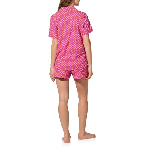 Image of Trina Turk Womens Short Sleeve Notch Collar & Shorts Sleepwear Pajama Set, Organic Cotton