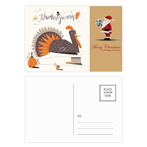 Cartes postales Thanksgiving dinde abstraite pour vos invitations et repas de fête