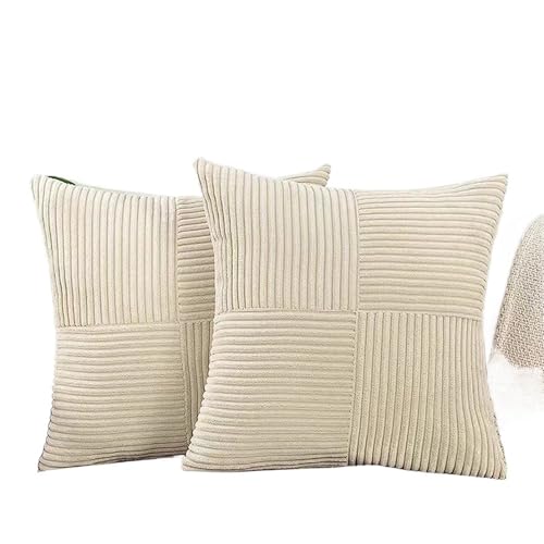 Housse coussin velours côtelé lavable pour rénover un canapé usé facilement