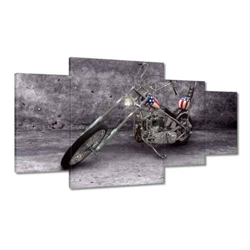 Peinture imprimer toile Easy Rider deco murale moto vintage grand tableau salon moderne