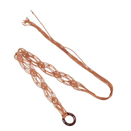 ABOOFAN Cinturón Trenzado de Algodón y Lino para Mujer con Borlas, Estilo Bohemio Versátil y Estable, Adecuado para Fiestas y Viajes