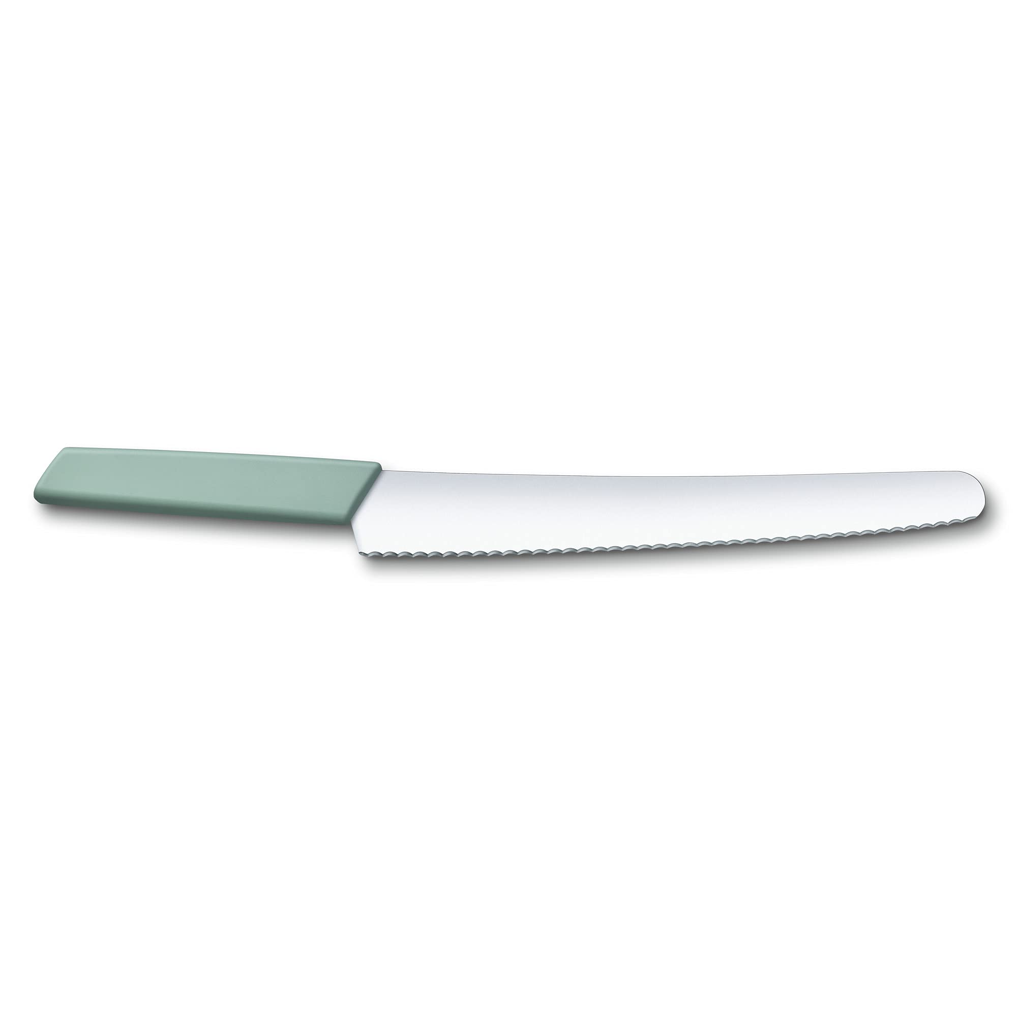 Victorinox Couteau à Pain et pour Pâtissiers Swiss Modern avec Tranchant Denté, Lame en Acier Inoxydable 26 cm de Long, Manche Synthétique Ergonomique, Bleu