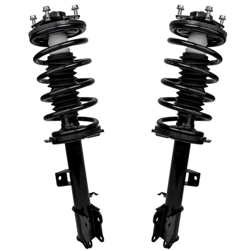 Image of Detroit Axle - 12pc Front Suspension Kit for 2001-2004 Ford Escape Mazda Tribute 2 Struts w /Coil Spring 2 Lower Ball Joints 4 Inner & Outer Tie Rods 2 Sway Bar Links 2 Boots 2002 2003 Replacement