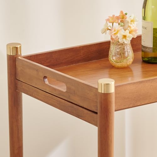 Image of Home Centre | Amanda Serving Trolley | for Kitchen and Bar | Brown