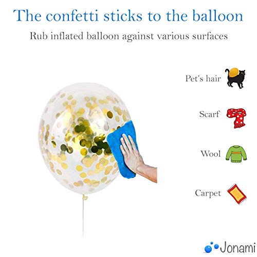 50 Gouden en Wit Confetti Ballonnen Latex Transparante Ballondecoratie voor Nieuwjaar, Verjaardag en Afstudeerfestijn - Image 6