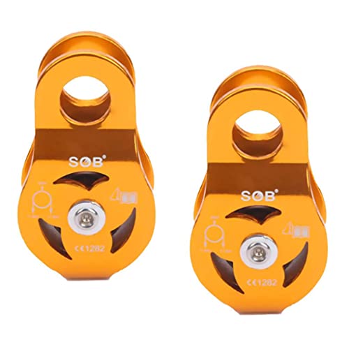 1 Par de Polia inconfundible de 23KN para Escalada Arborista Ao Ar Livre