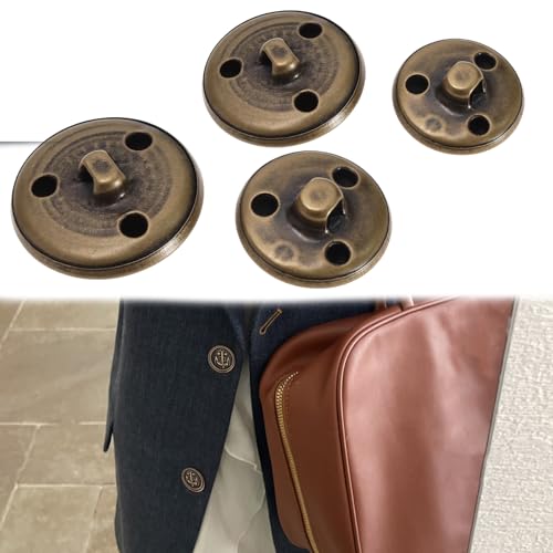 EMSea 40Pcs Metal Blazer Buttons Antique Suits Button Set Alloy Shank Buttons Vintage Buttons Kit Clothing Accessories for Coats Uniforms Jackets Brown - Image 2