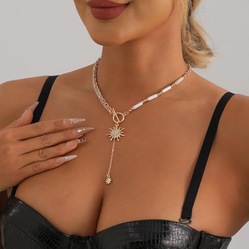 Image of 18k Gold Plated Vintage Dainty Pink Gemstone Bow Pendant Necklace Women Court Style Oval Cut Zircon Necklace