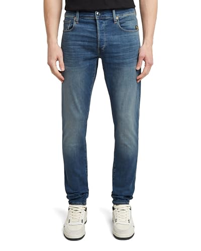 G-STAR Raw Mens 3301 Slim Fit Jeans, Vintage Medium Aged, 32W x 30L