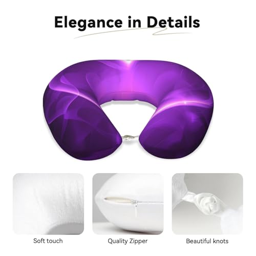 Almohada de espuma viscoelástica de viaje con funda lavable miniatura 4