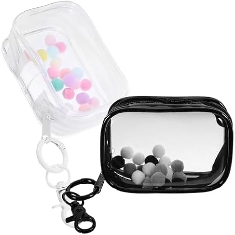 Toyvian Clear Figure Display Bag with Keychain Cover
