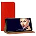Produktbild mtb more energy® Leder-Tasche Bookstyle für Xiaomi Note 8T (6.3'') - rot - Echtleder - Schutz Case Wallet Cover Hülle